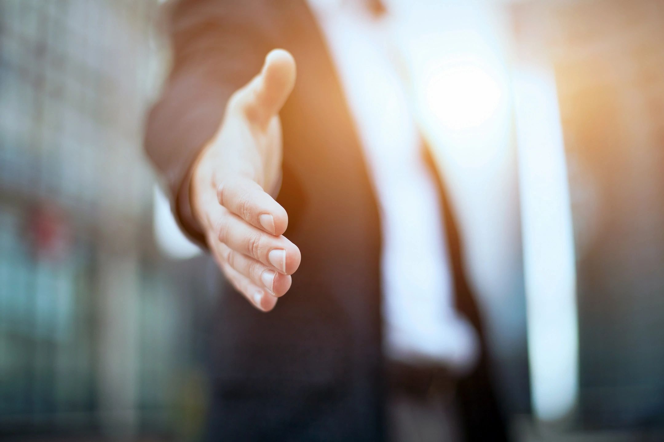 Business professionals handshake meeting